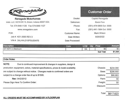 2023 Freightliner Renegade RV